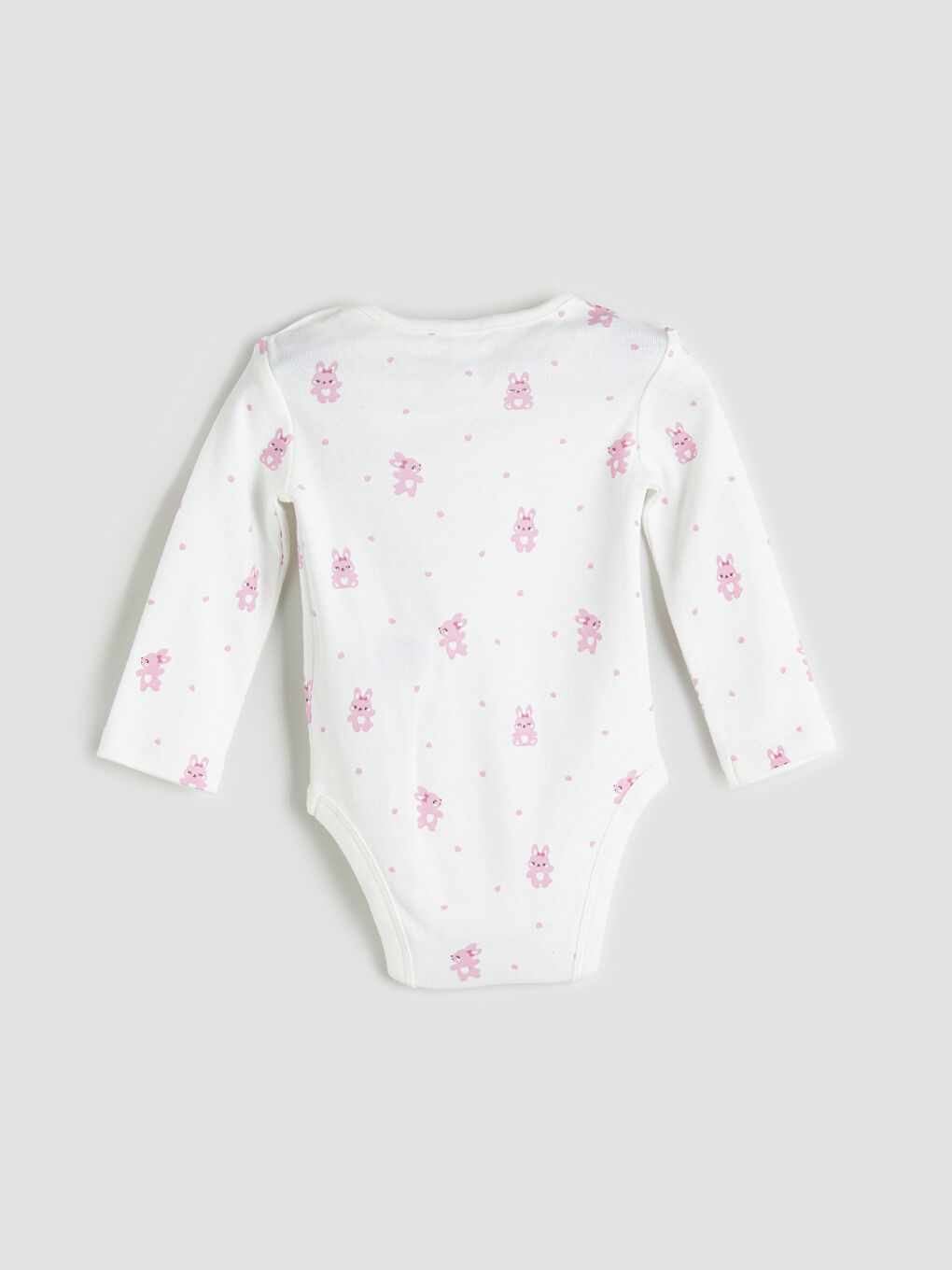 LCW baby Crew Neck Printed Baby Girl Snap-On Bodysuit 3-Piece -W59751Z1-FDU