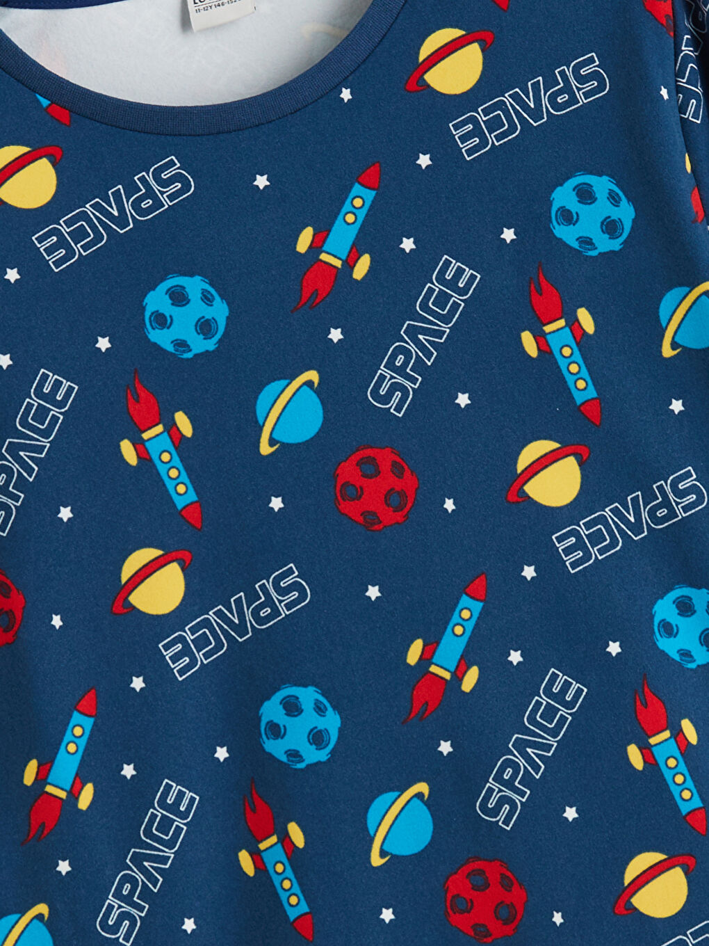 Lacivert Baskılı Erkek Çocuk Pijama Üst-1