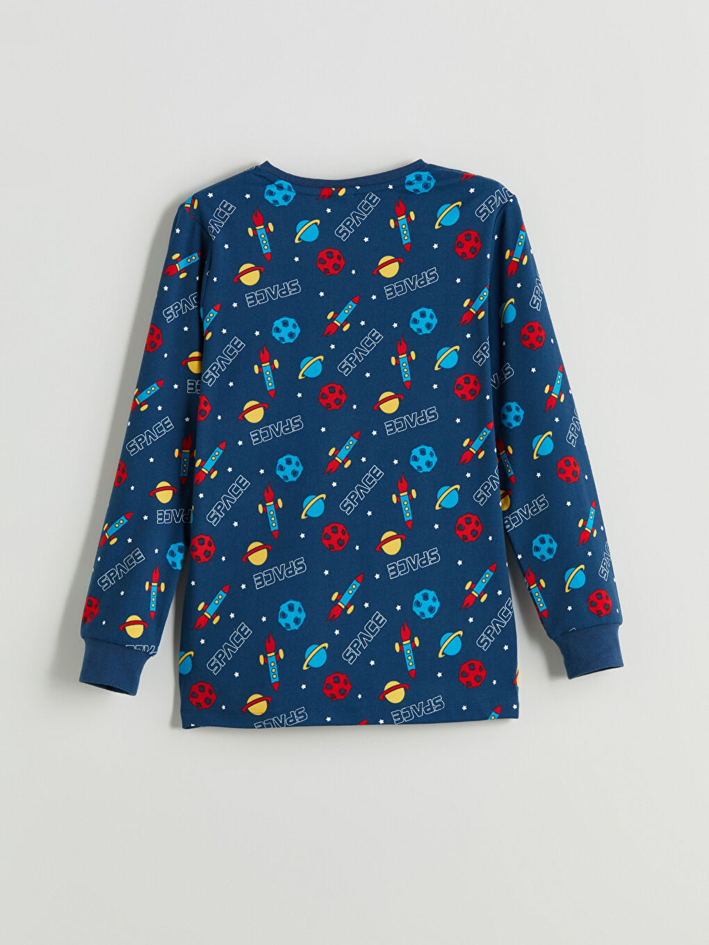 Lacivert Baskılı Erkek Çocuk Pijama Üst-2