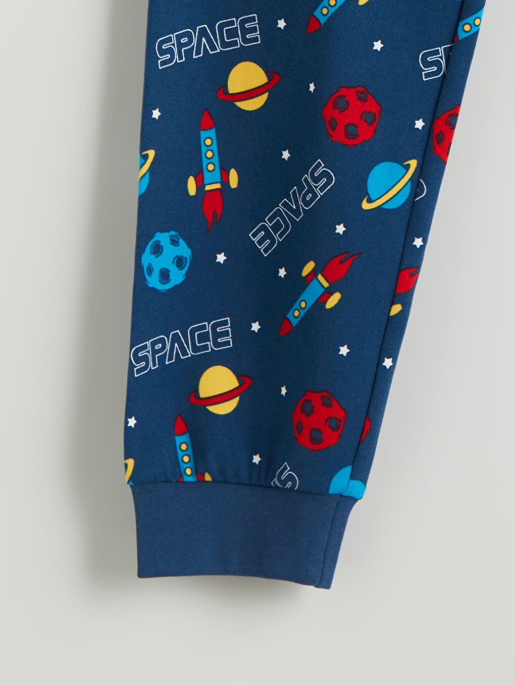 Lacivert Baskılı Erkek Çocuk Pijama Alt-1