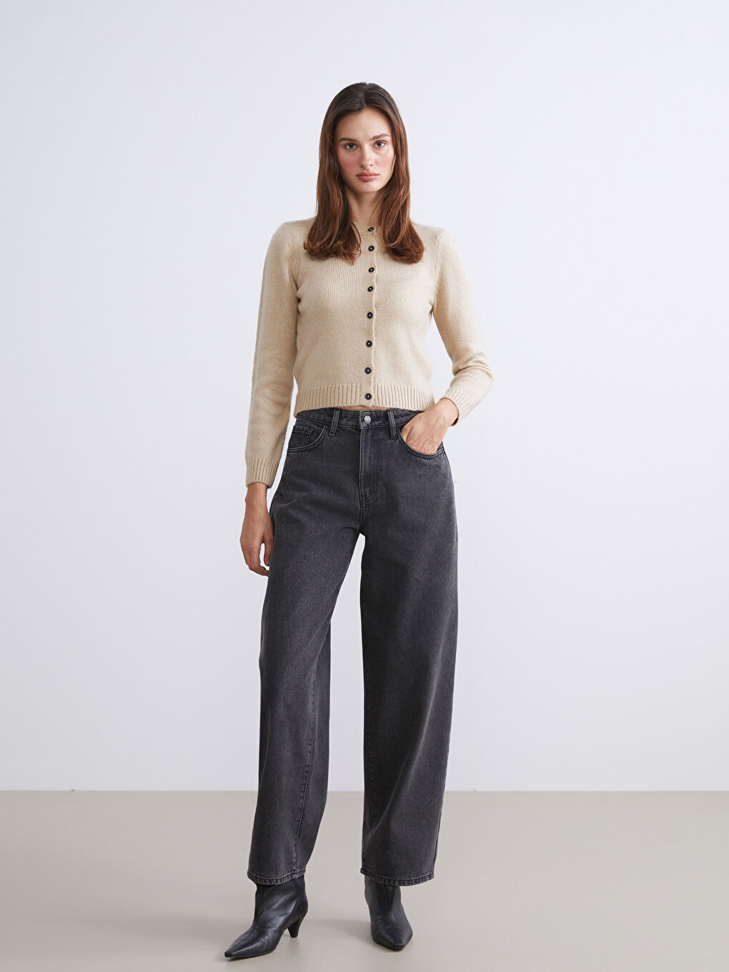LCW Jeans Barrel Fit Women's Jeans -W59774Z8-GRD