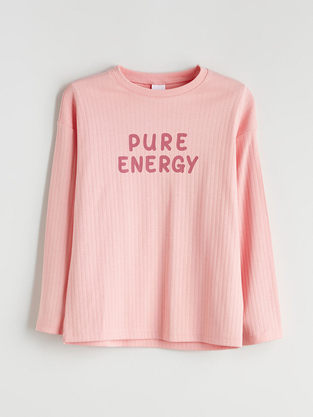 Pembe Bisiklet Yaka Kız Çocuk Pijama Üst