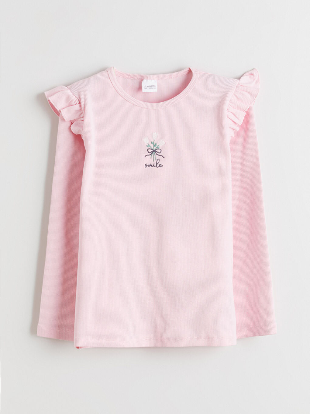 Crew Neck Floral Girls' Pyjama Set-1