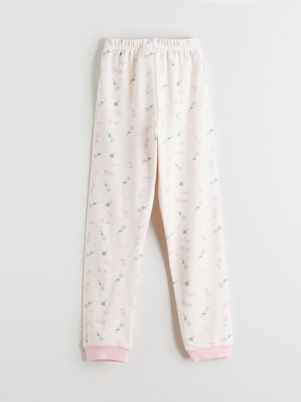 Crew Neck Floral Girls' Pyjama Set-6