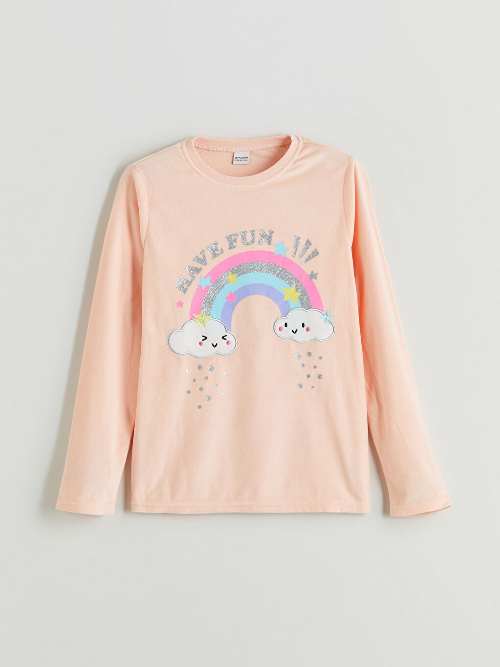 Crew Neck Girls' Pyjama Set-1