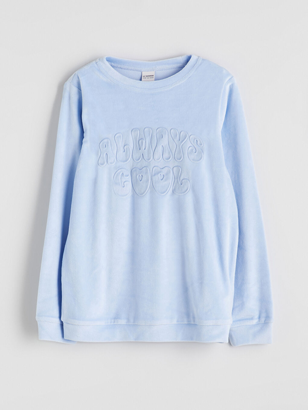 Lila Kız Çocuk Kadife Pijama Üst