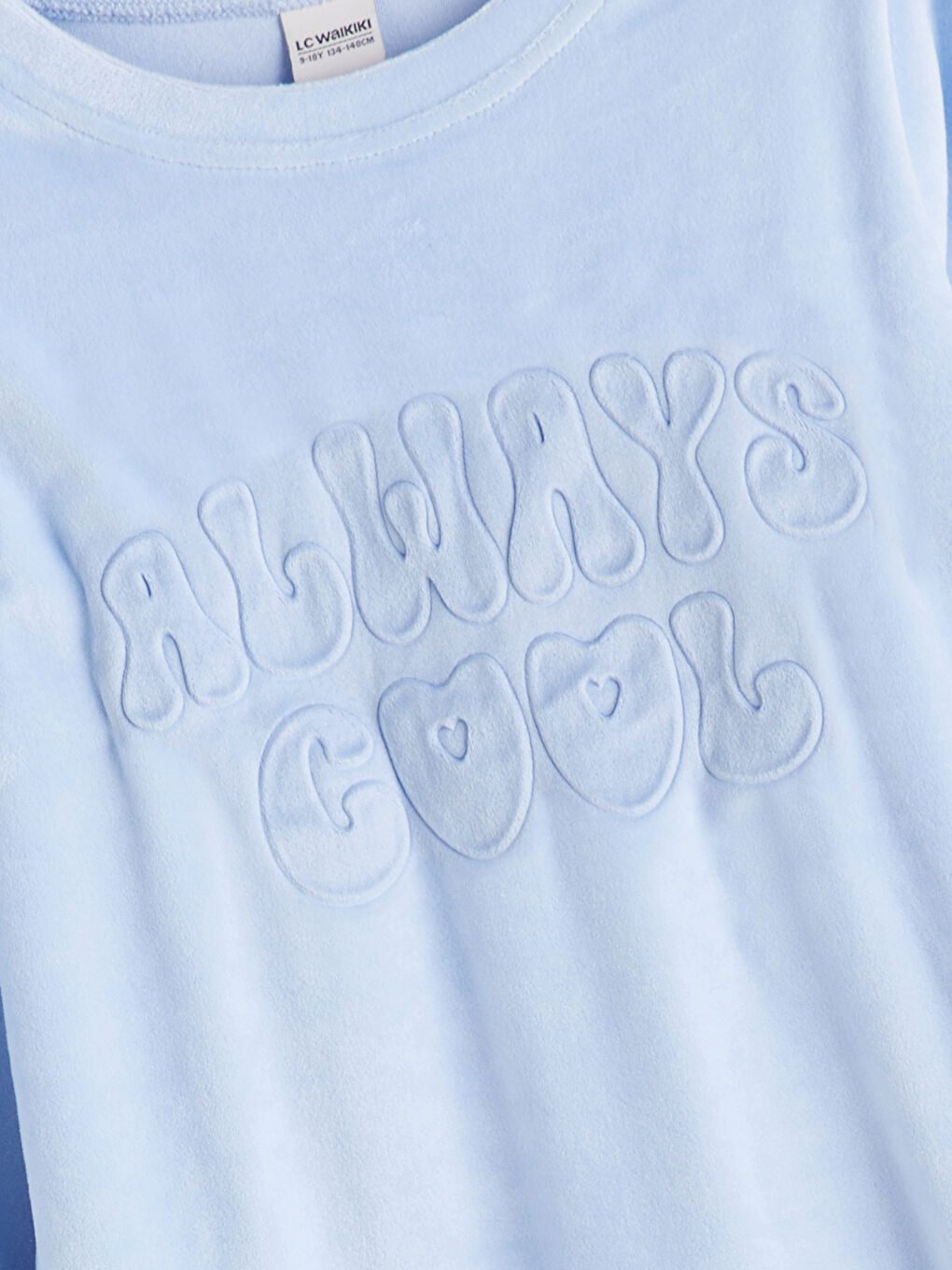 Lila Kız Çocuk Kadife Pijama Üst-2