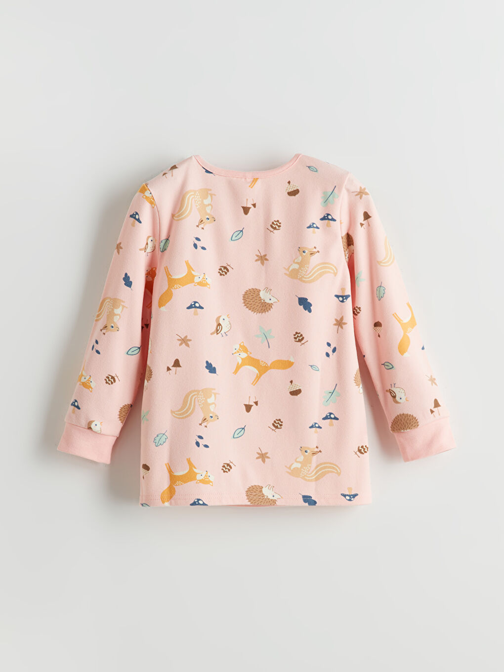 Pembe Desenli Kız Çocuk Pijama Üst-1