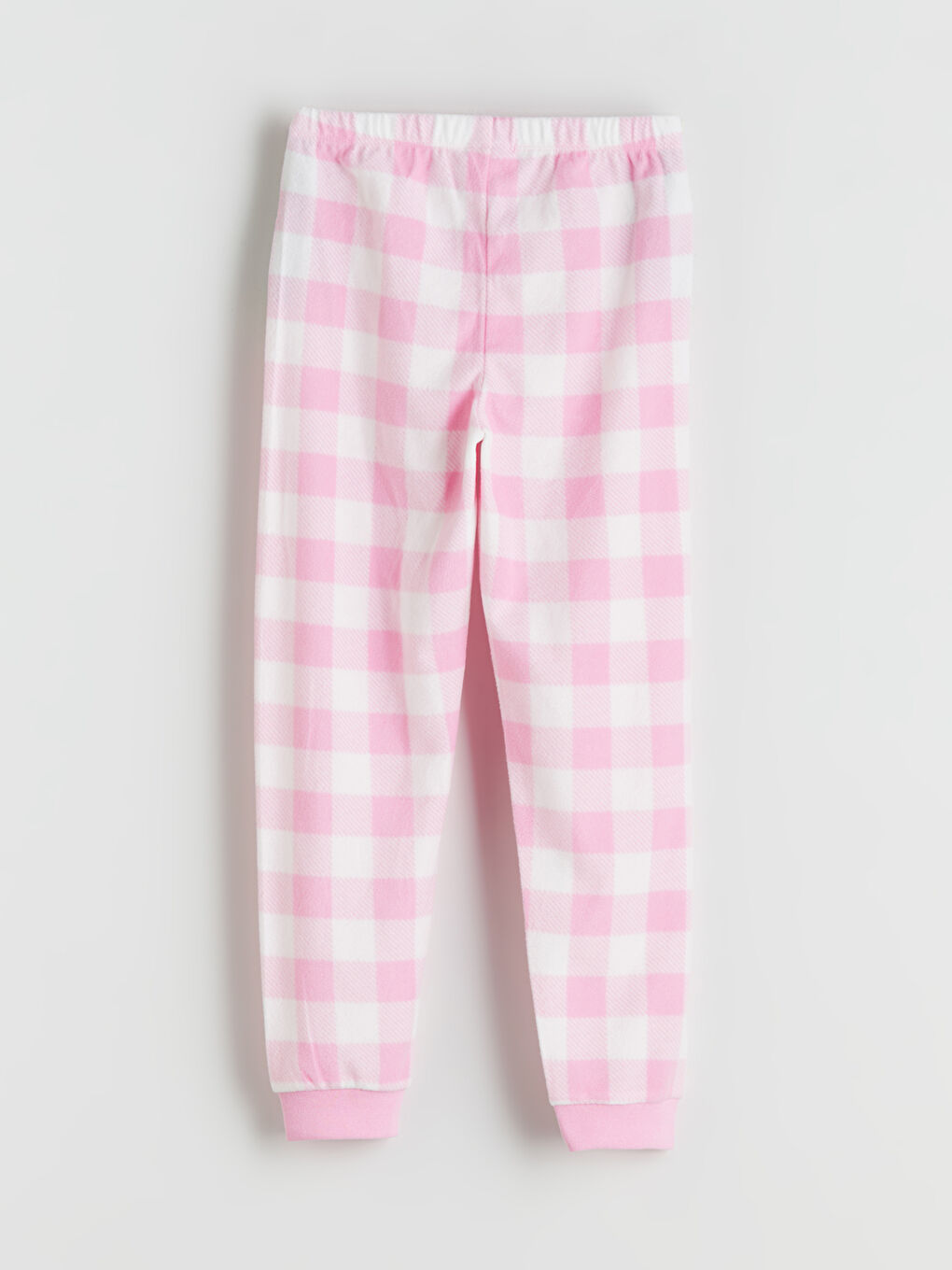 Beyaz Beli Lastikli Polar Kız Çocuk Pijama Alt-2