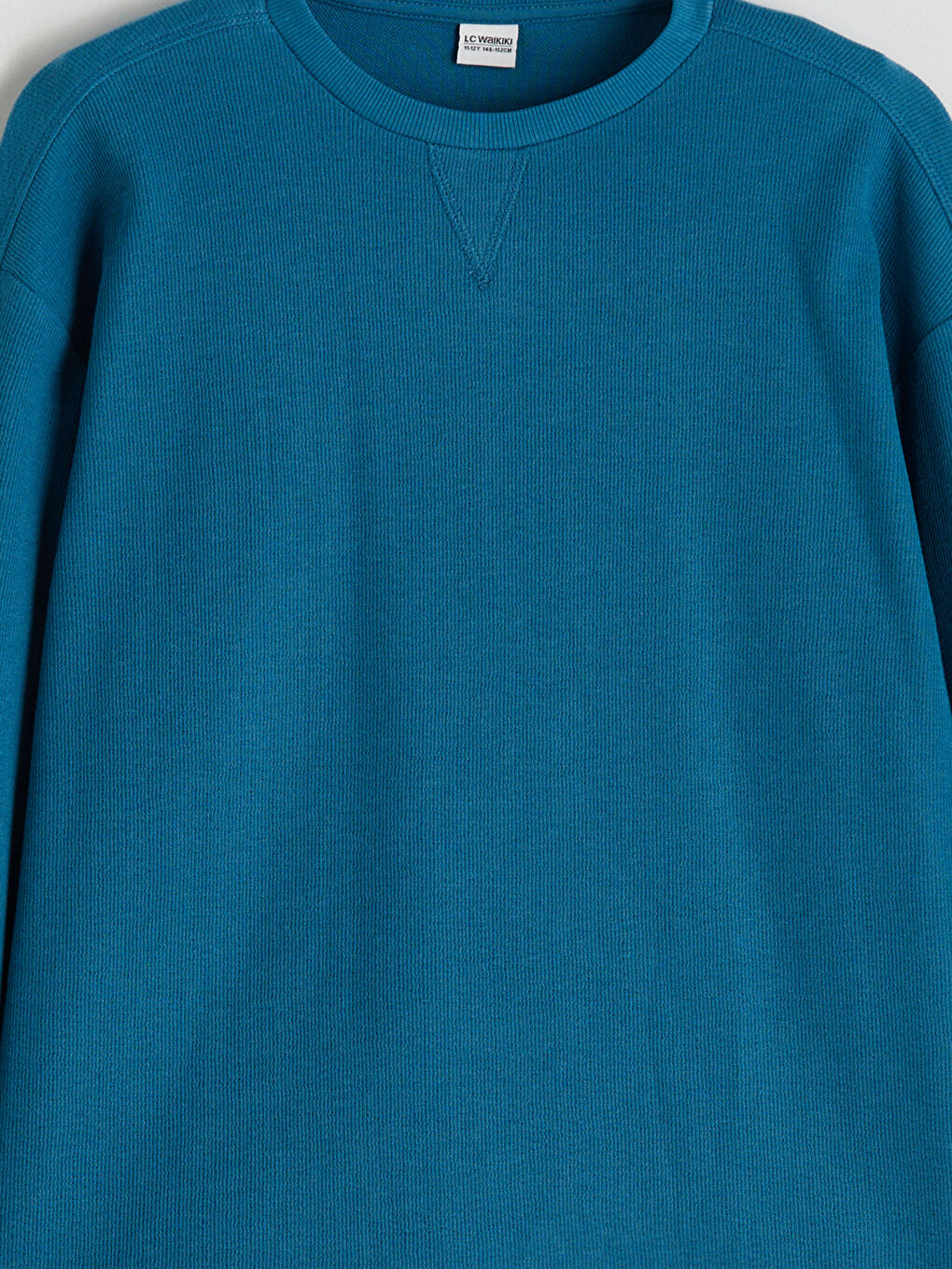 Crew Neck Textured Boys' T-Shirt-1