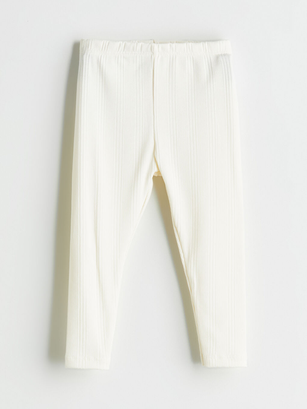 Ekru Beli Lastikli Kız Bebek Tayt