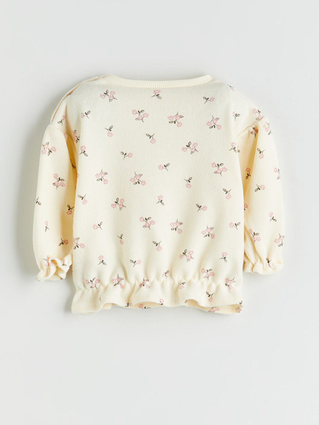 Свитшот с круглым вырезом и цветочным принтом для девочек и леггинсы, комплект из 2 предметов-3