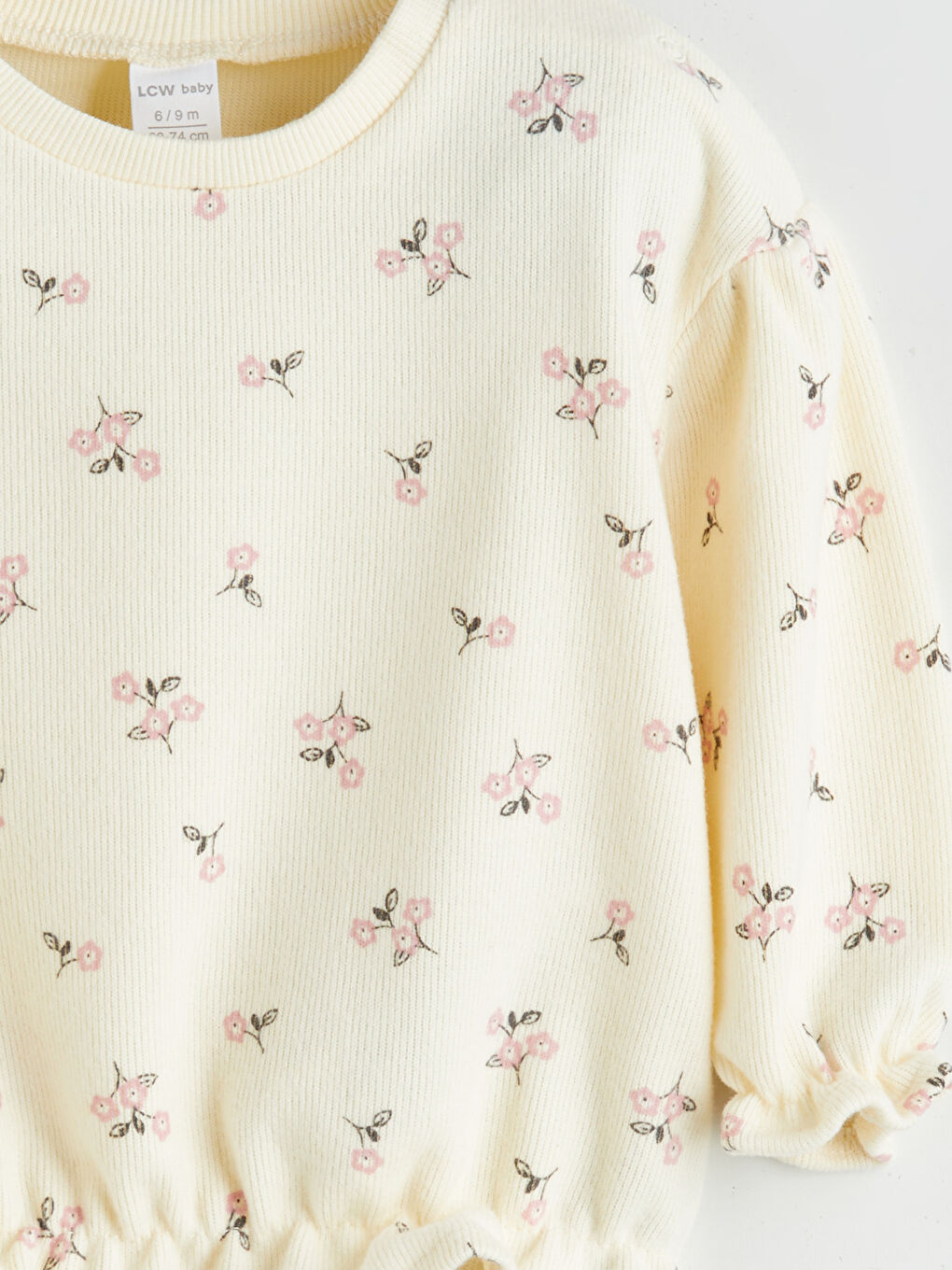 Свитшот с круглым вырезом и цветочным принтом для девочек и леггинсы, комплект из 2 предметов-6