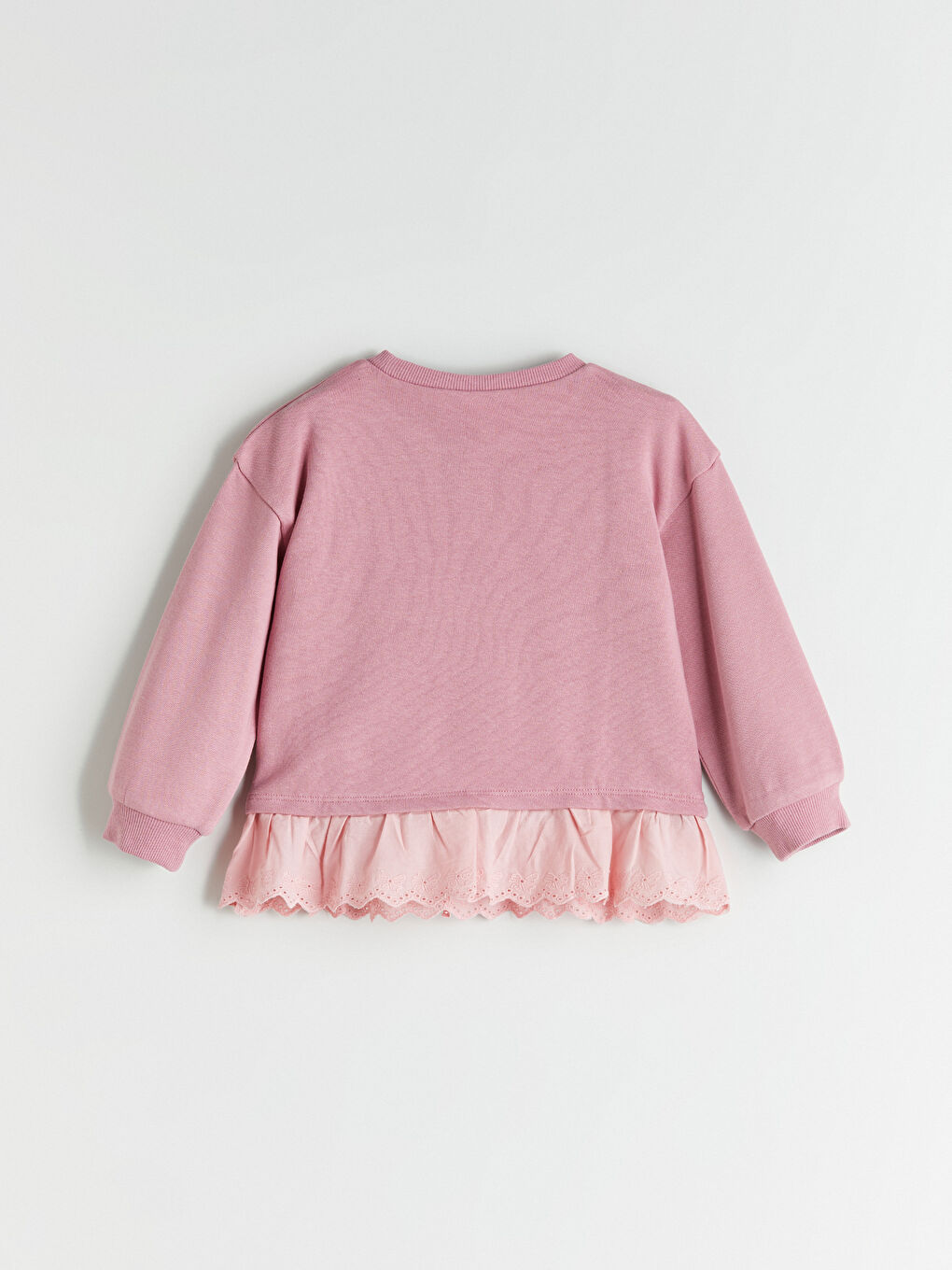 Crew Neck Thick Minnie Mouse Printed Girls' Sweatshirt-2