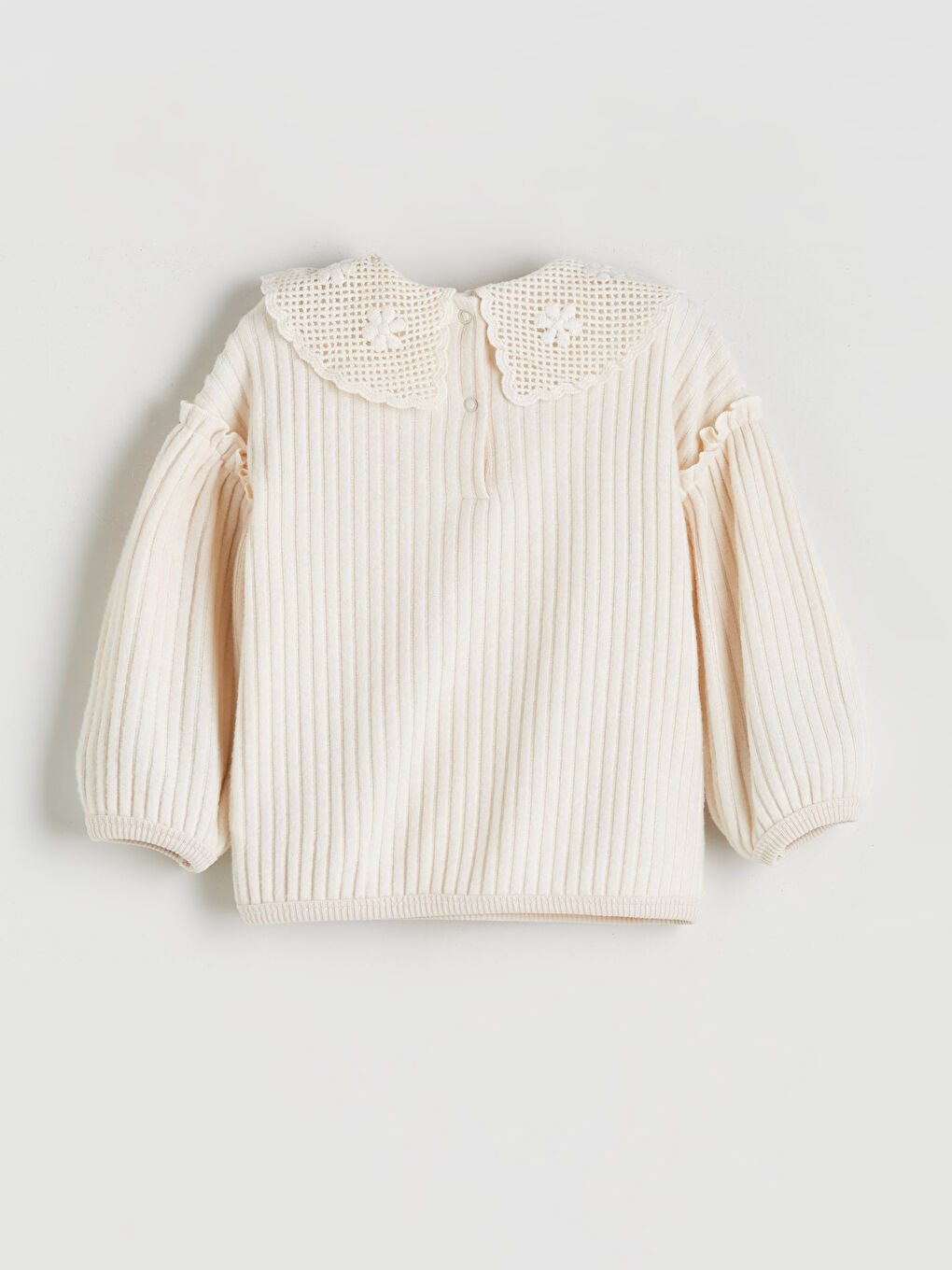 Bej Bebe Yaka Kız Bebek Sweatshirt ve Tayt Pantolon 2'li-2