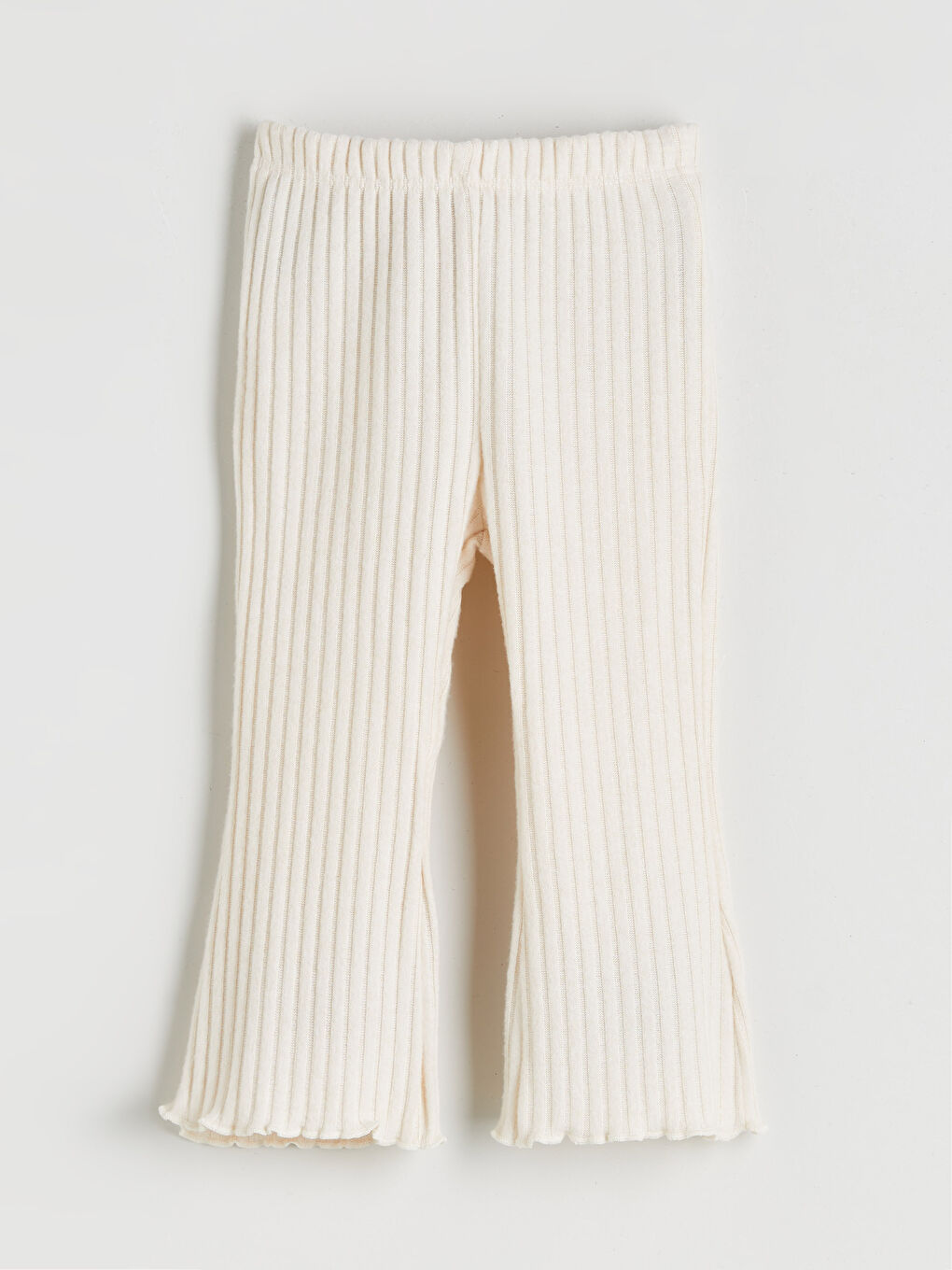 Bej Bebe Yaka Kız Bebek Sweatshirt ve Tayt Pantolon 2'li-3