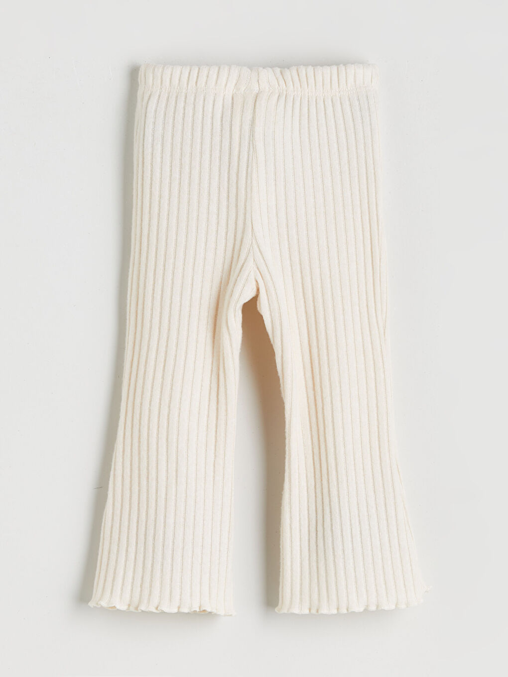 Bej Bebe Yaka Kız Bebek Sweatshirt ve Tayt Pantolon 2'li-4