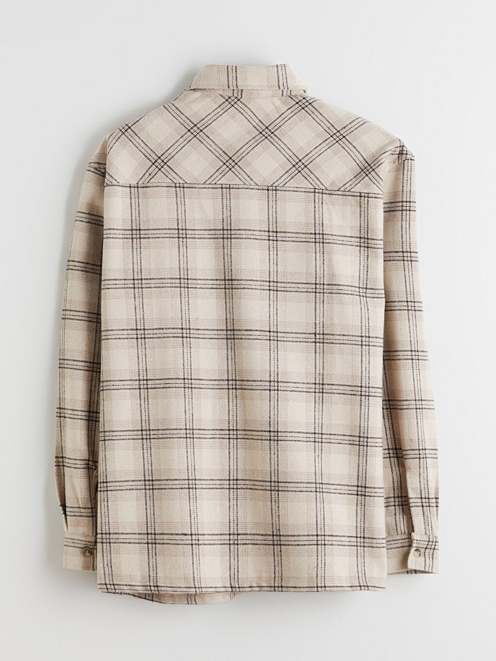 Relaxed Fit Long Sleeve Plaid Men's Flannel Shirt-1