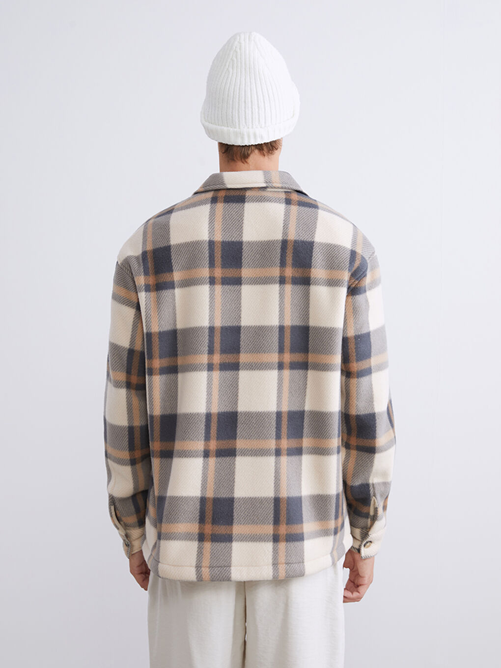 Comfortable Fit Long Sleeve Plaid Men's Shirt Jacket-8