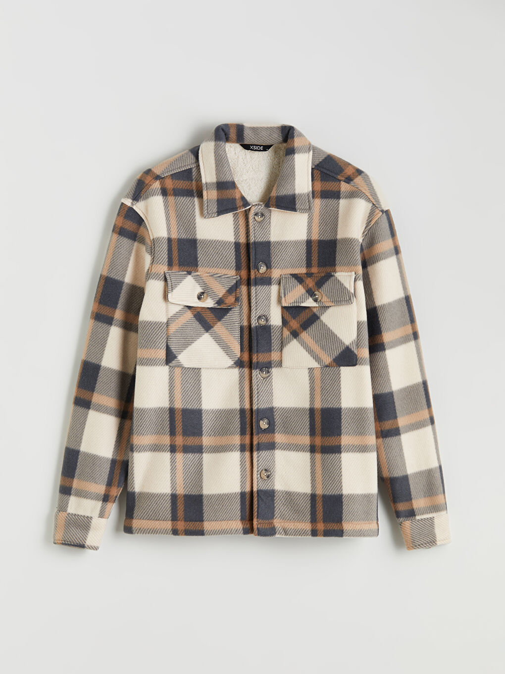 Comfortable Fit Long Sleeve Plaid Men's Shirt Jacket-10