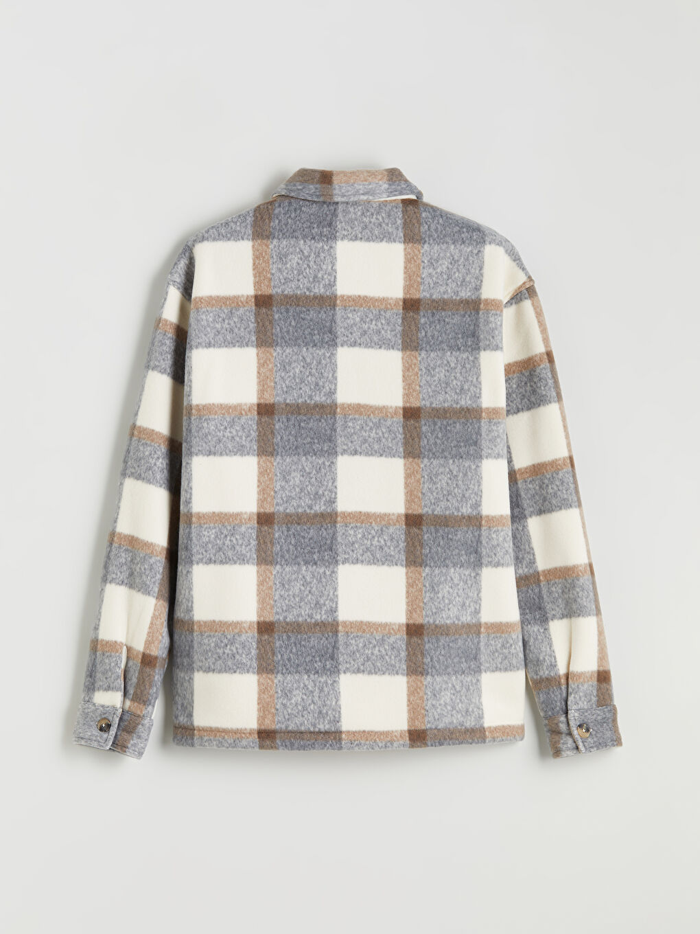 Relaxed Fit Long Sleeve Plaid Men's Lumberjack Shirt Jacket-12