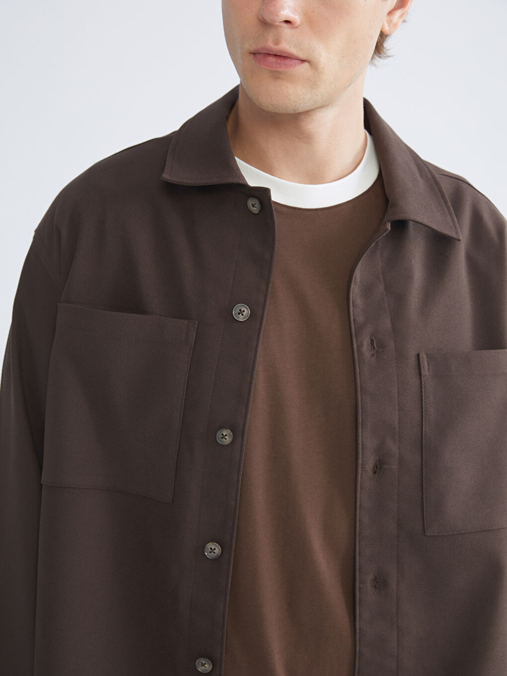 Comfortable Fit Long Sleeve Velvet Men's Shirt Jacket-5