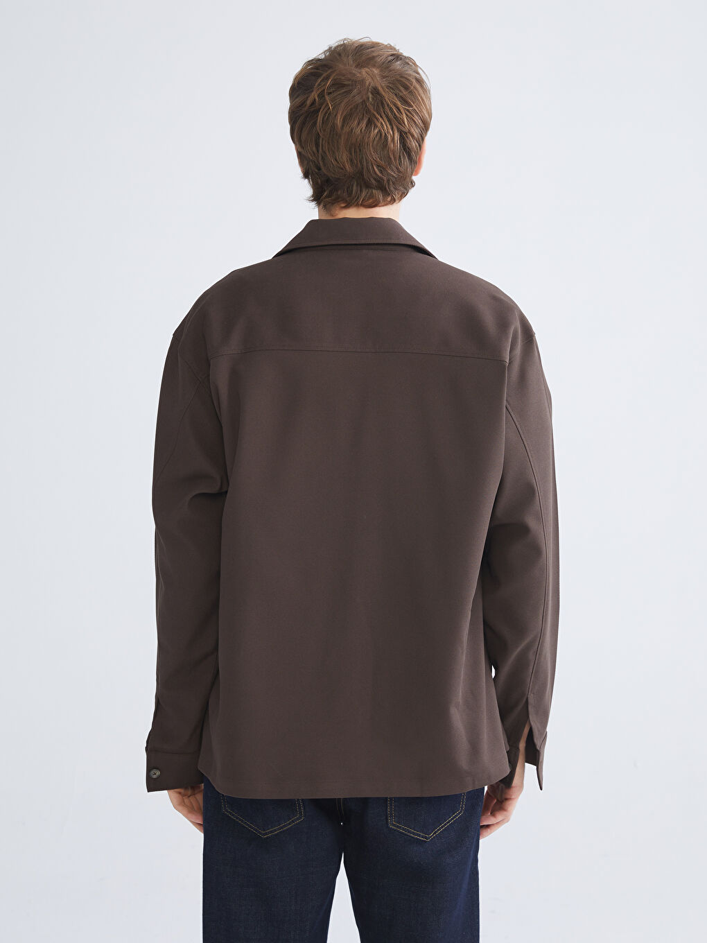 Comfortable Fit Long Sleeve Velvet Men's Shirt Jacket-7