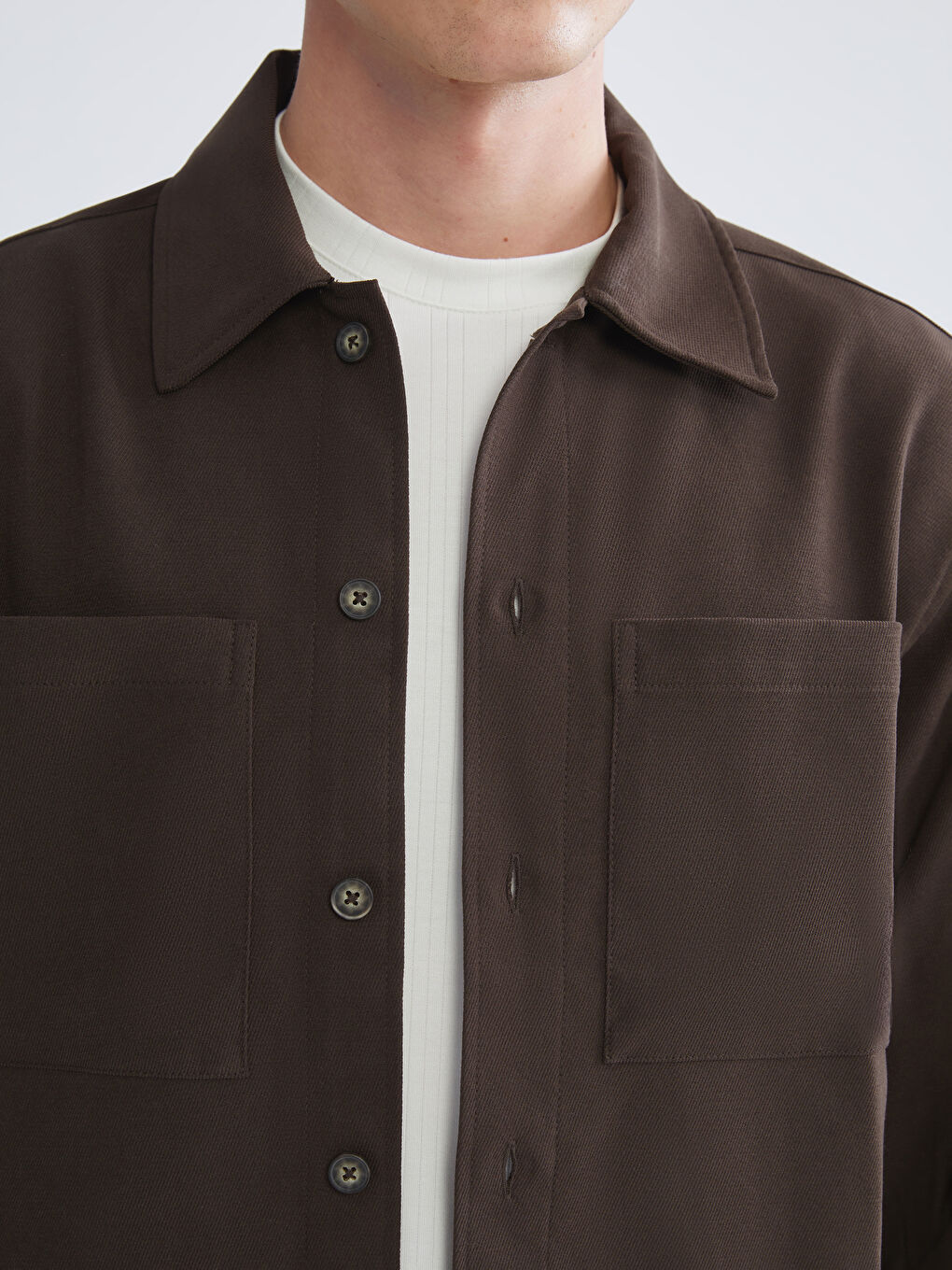 Comfortable Fit Long Sleeve Velvet Men's Shirt Jacket-4