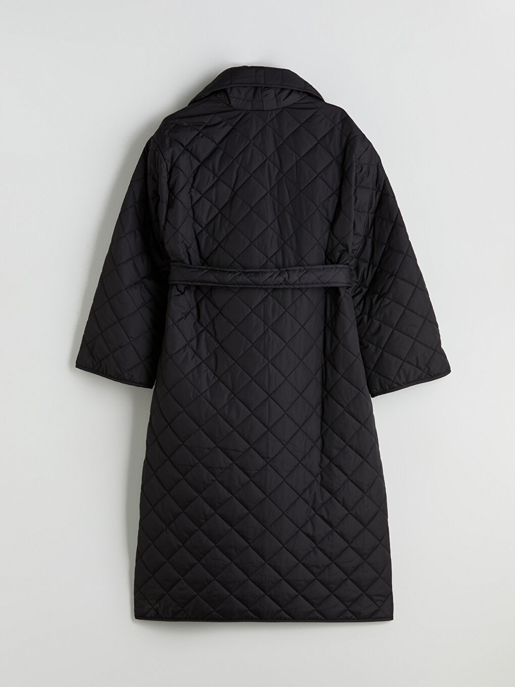 Siyah Ceket Yaka Kapitone Kadın Şişme Mont-13