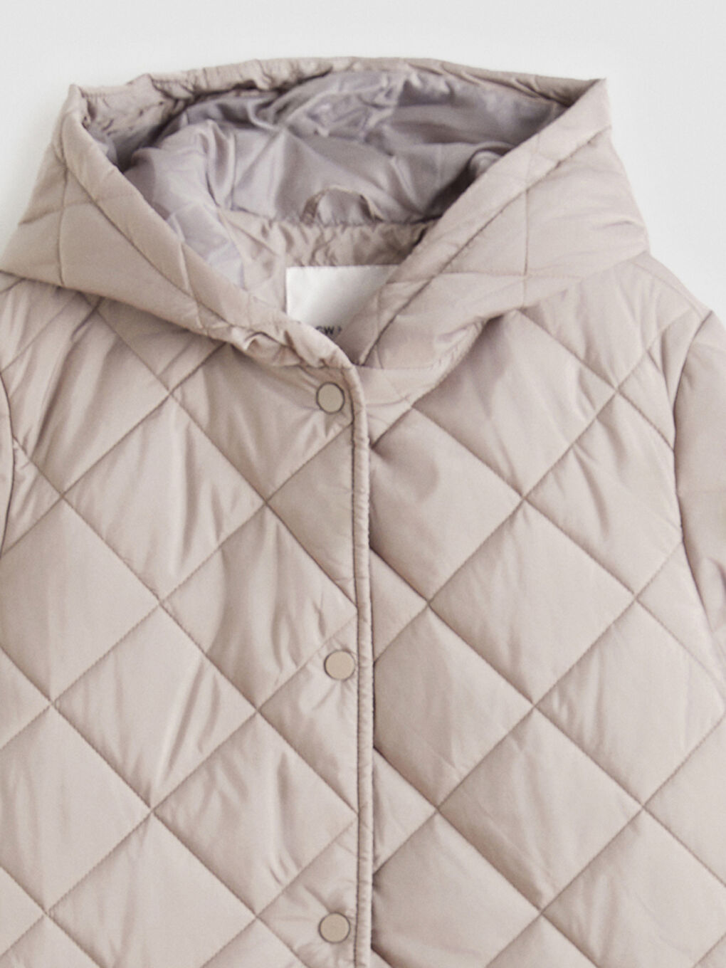 Kahverengi Kapüşonlu Kapitone Kadın Şişme Mont-12