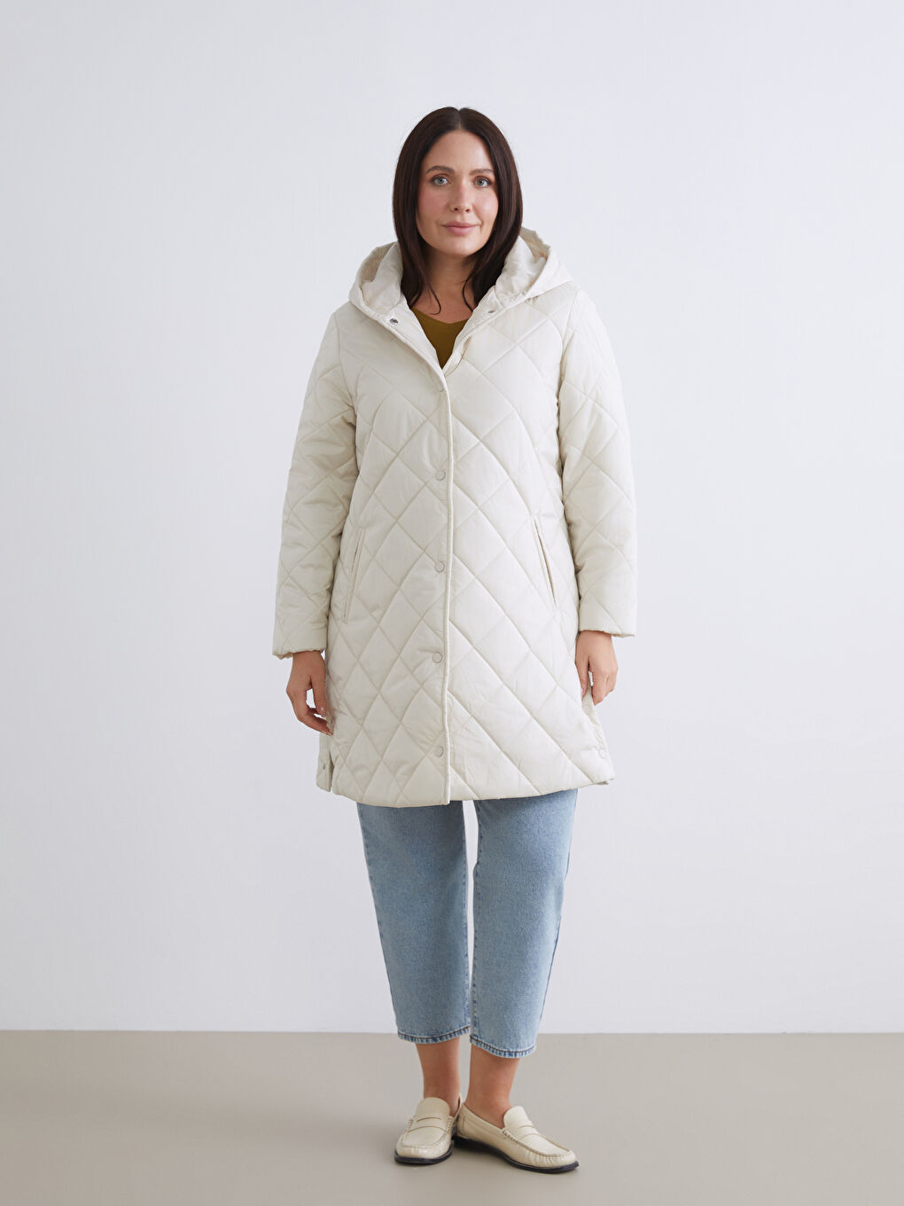 Hooded Quilted Women's Puffer Coat-6