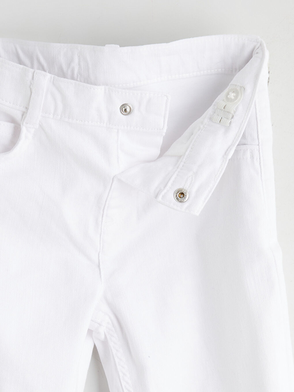 Beyaz Basic Erkek Çocuk Pantolon-3