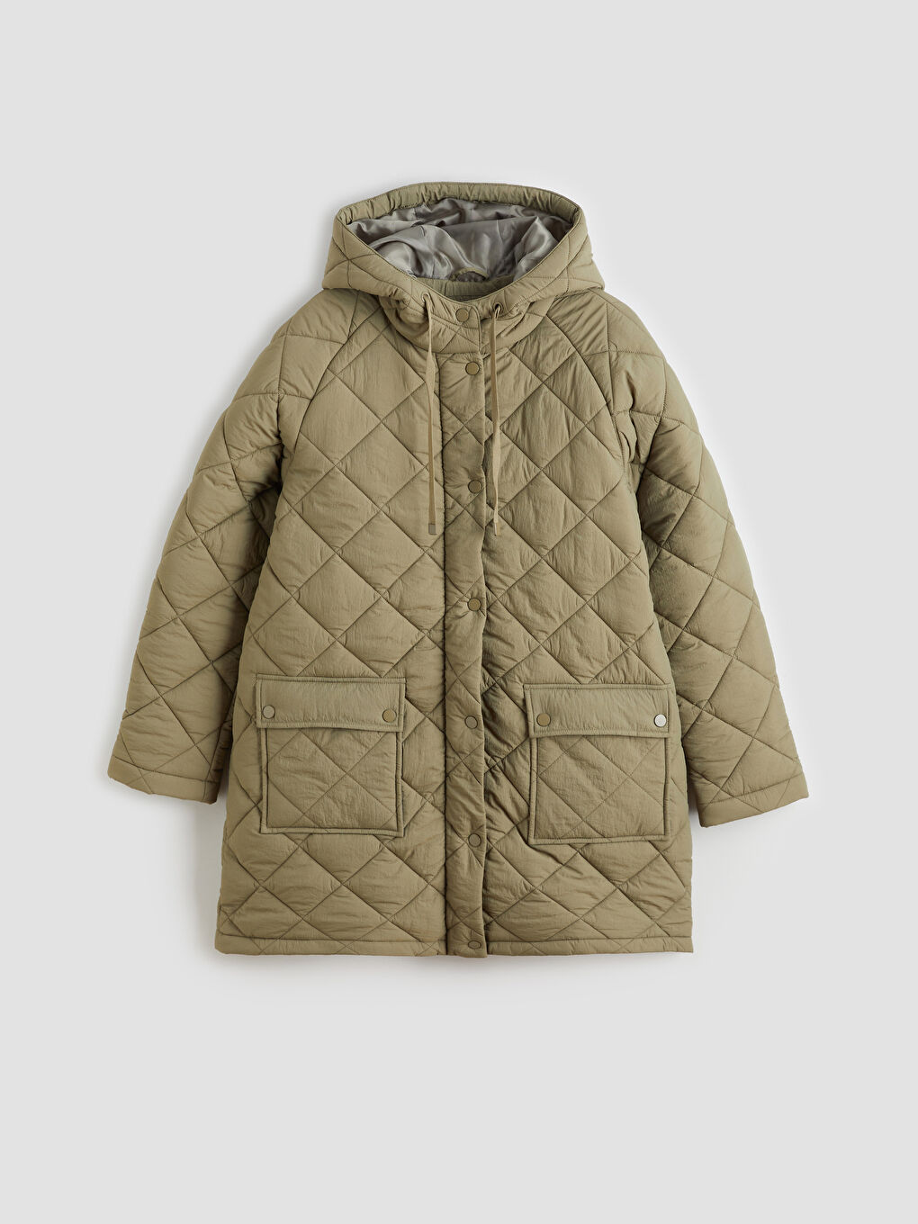 Hooded Quilted Oversize Women's Puffer Coat-5