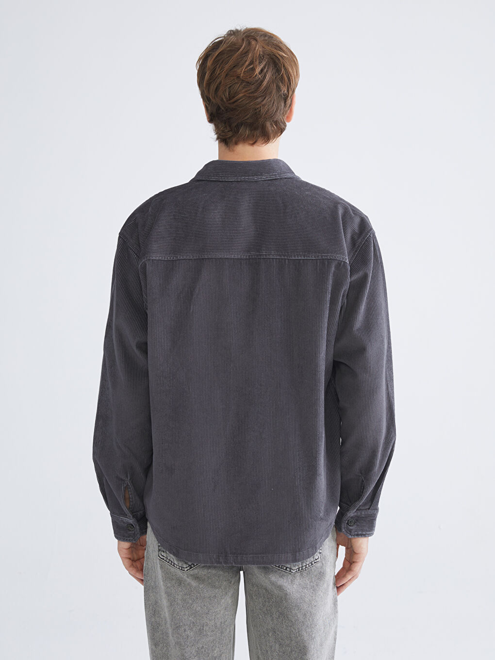 Comfortable Fit Long Sleeve Velvet Men's Shirt Jacket-2