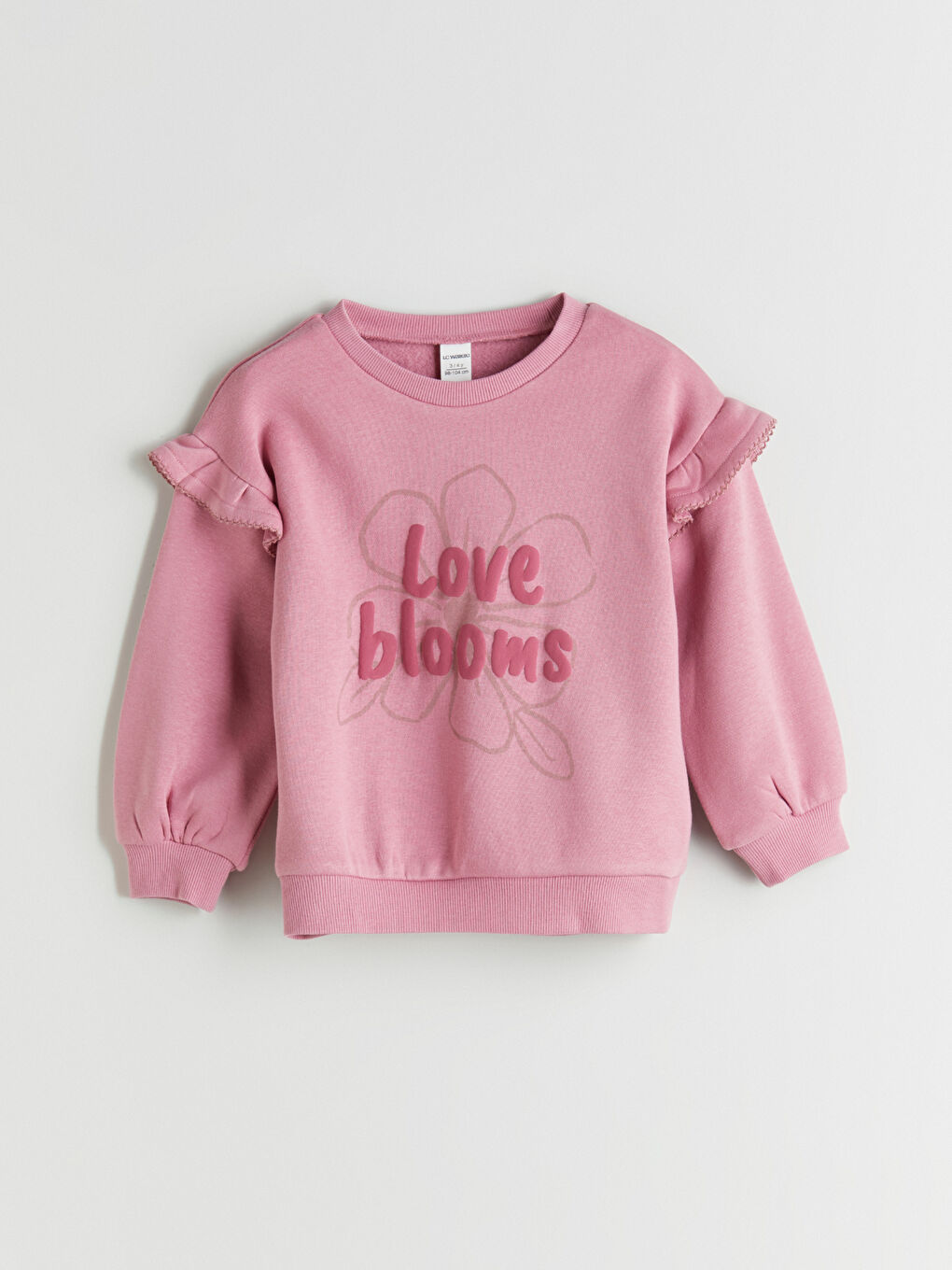 LCW Kids سویتشێرت یه‌خه‌ خڕ ئه‌ستوور چاپکراو بۆ کچان -W59921Z1-GDR