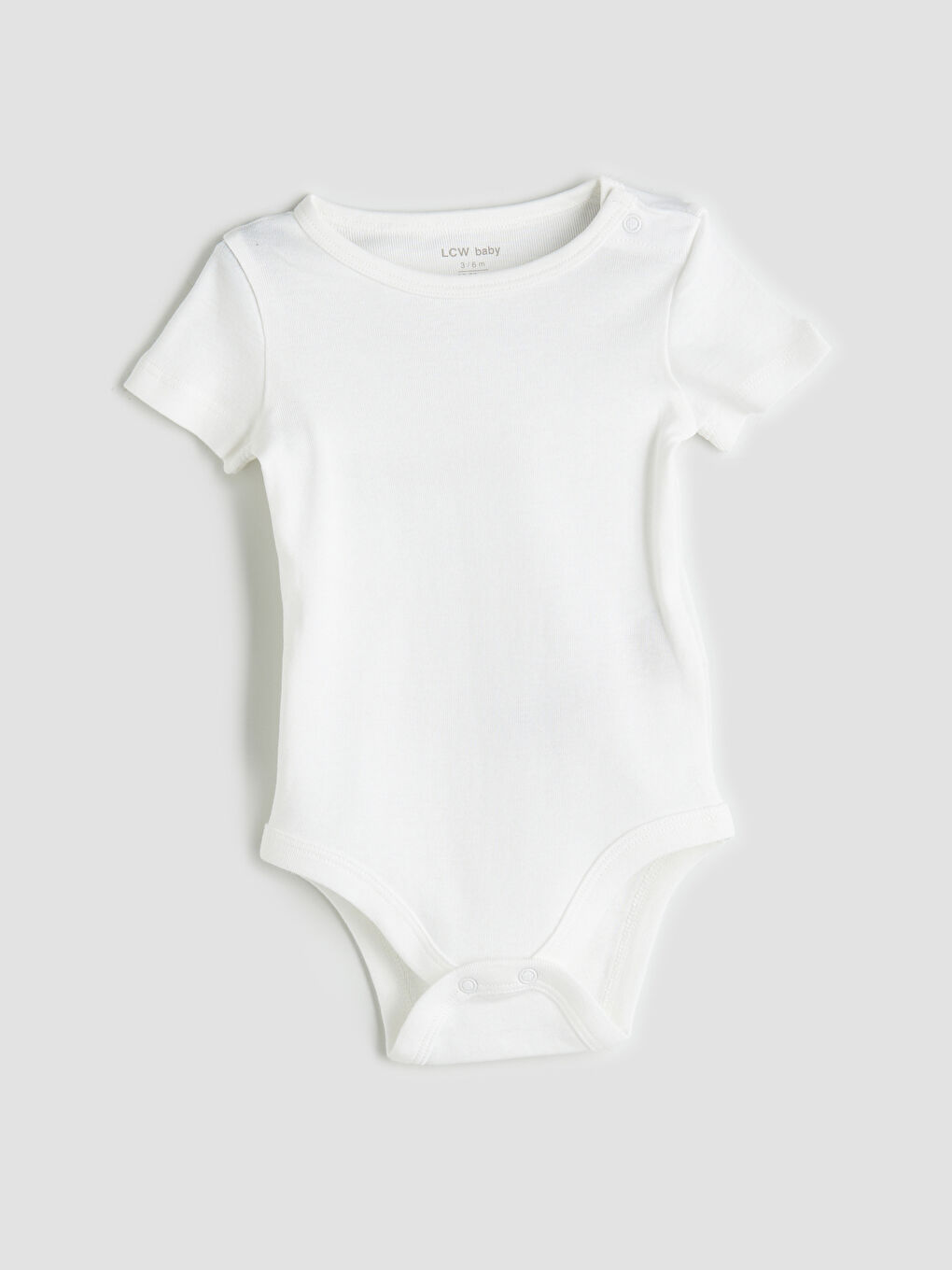 LC WAIKIKI Printed Crew Neck Short Sleeve Baby Boy Snap Fastener Body 2 Pack -W59924Z1-R9J