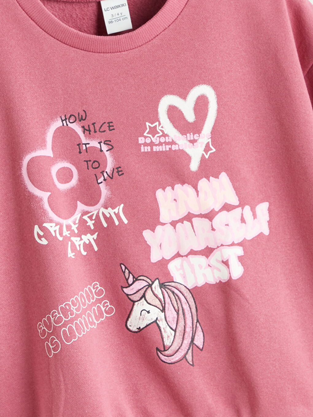 LCW Kids سويتشيرت بنات بكول مدور -W59942Z1-GV8