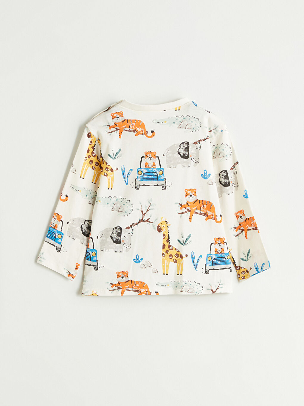 LCW baby سێتی بیجامەی چاپکراوی یه‌خه‌ خڕ بۆ منداڵی کوڕ -W59944Z1-LRA