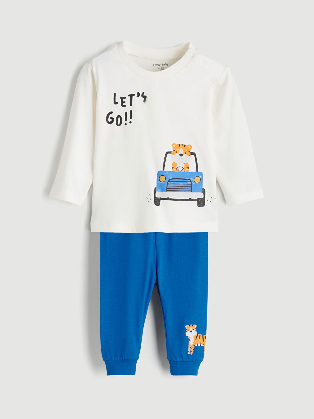 Crew Neck Baby Boy Sweatshirt and Tracksuit Bottom 2 Pack