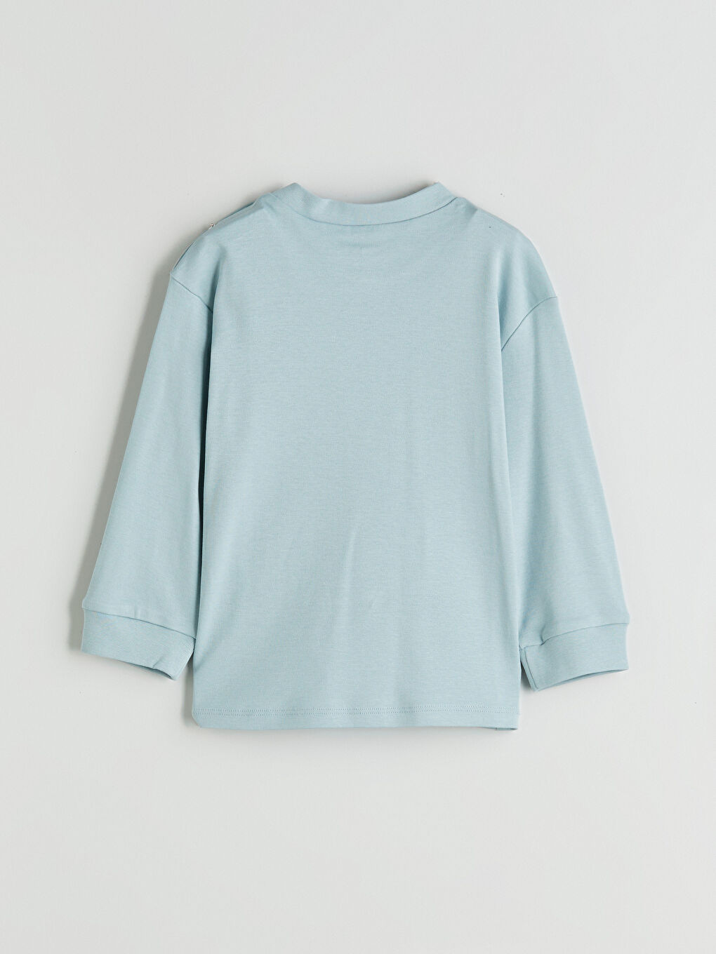 Mavi Baskılı Erkek Bebek Uzun Kollu Tişört-1