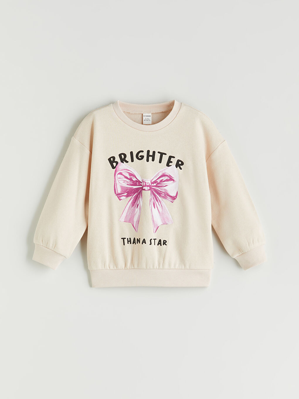 LCW Kids Crew Neck Girls' Sweatshirt -W59949Z1-QWF