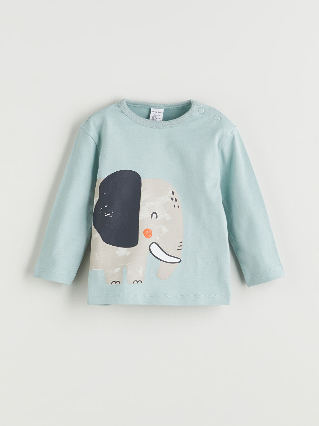 Mavi Bisiklet Yaka Baskılı Erkek Bebek Pijama Üstü