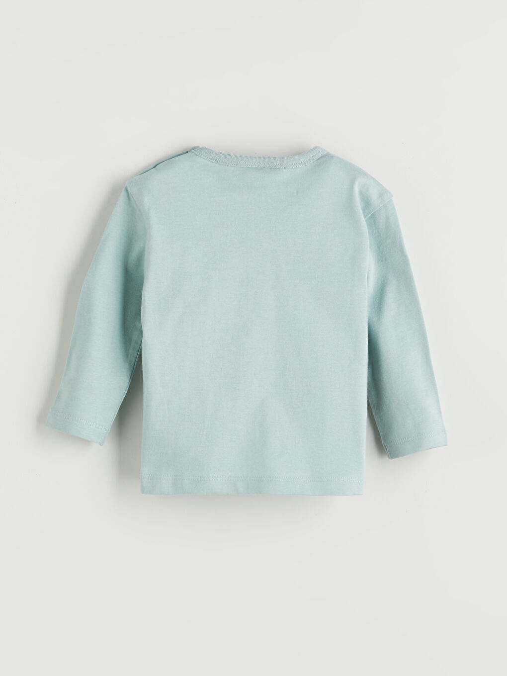 Mavi Bisiklet Yaka Baskılı Erkek Bebek Pijama Üstü-1