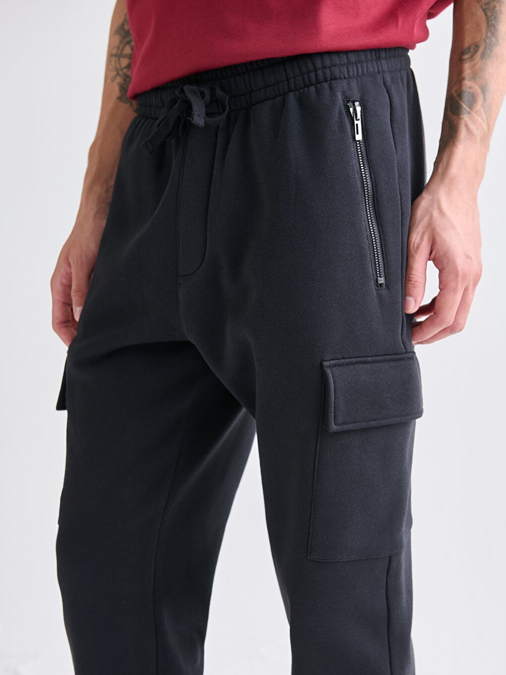 Мужчины Черный Спортивные джоггеры-2