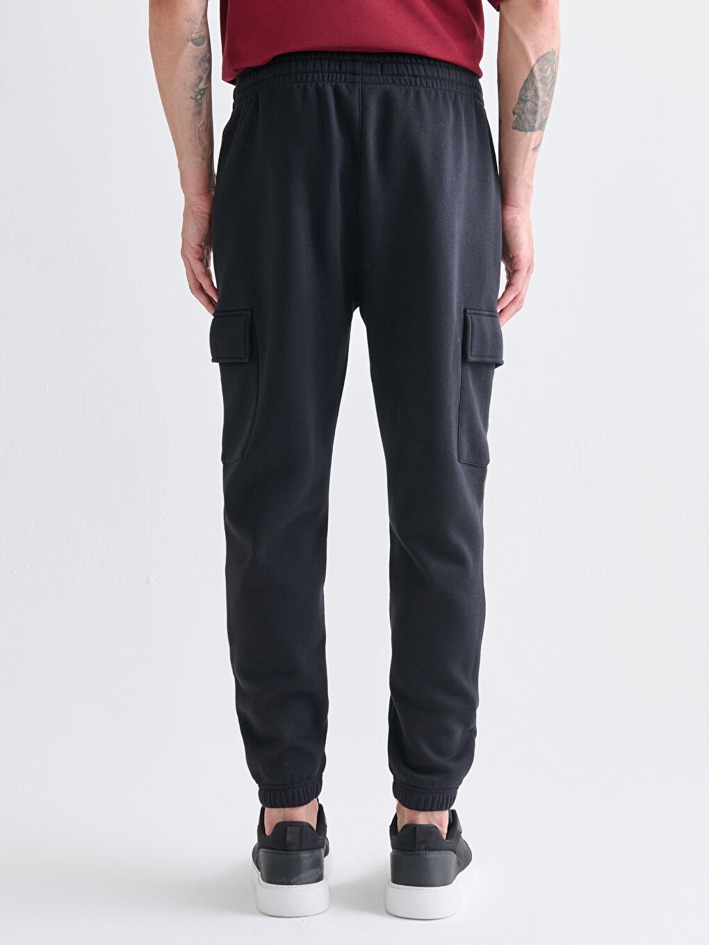 Мужчины Черный Спортивные джоггеры-3