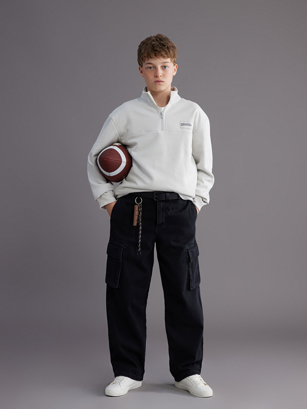 Jean Cargo Coupe Ample pour Garçons