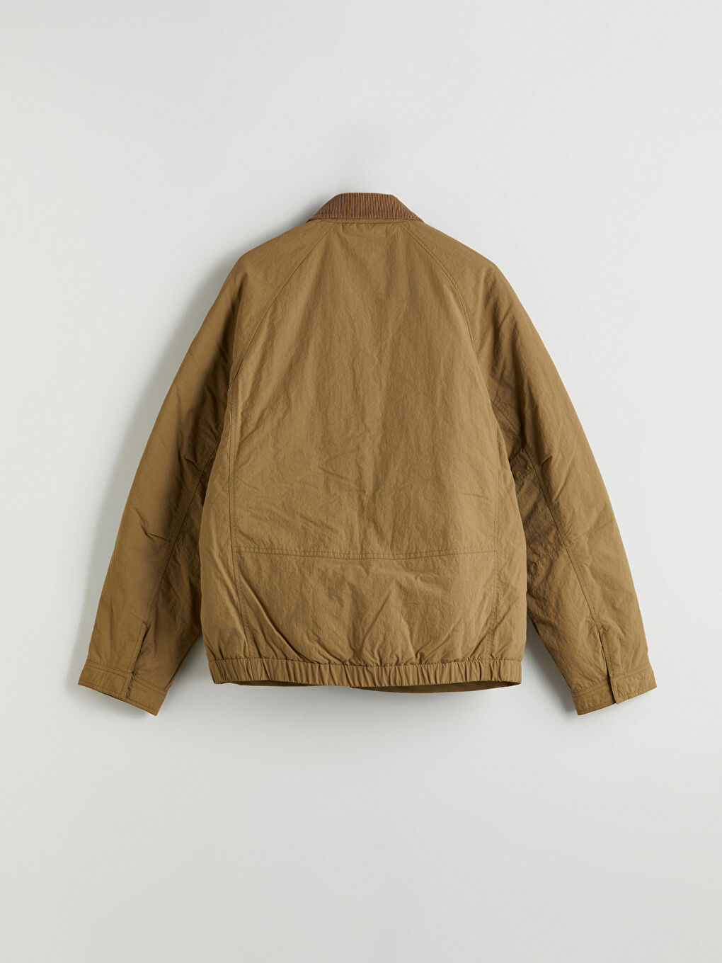 Kahverengi Rahat Kalıp Kadife Yaka Erkek Mont-7