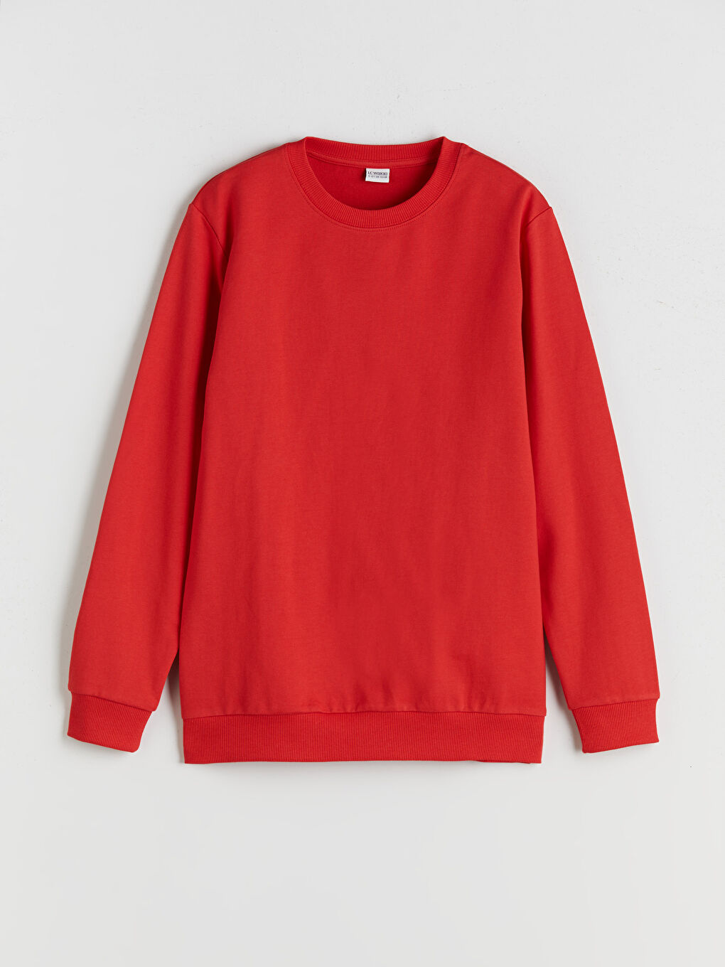 Kırmızı Bisiklet Yaka Erkek Çocuk Sweatshirt-1