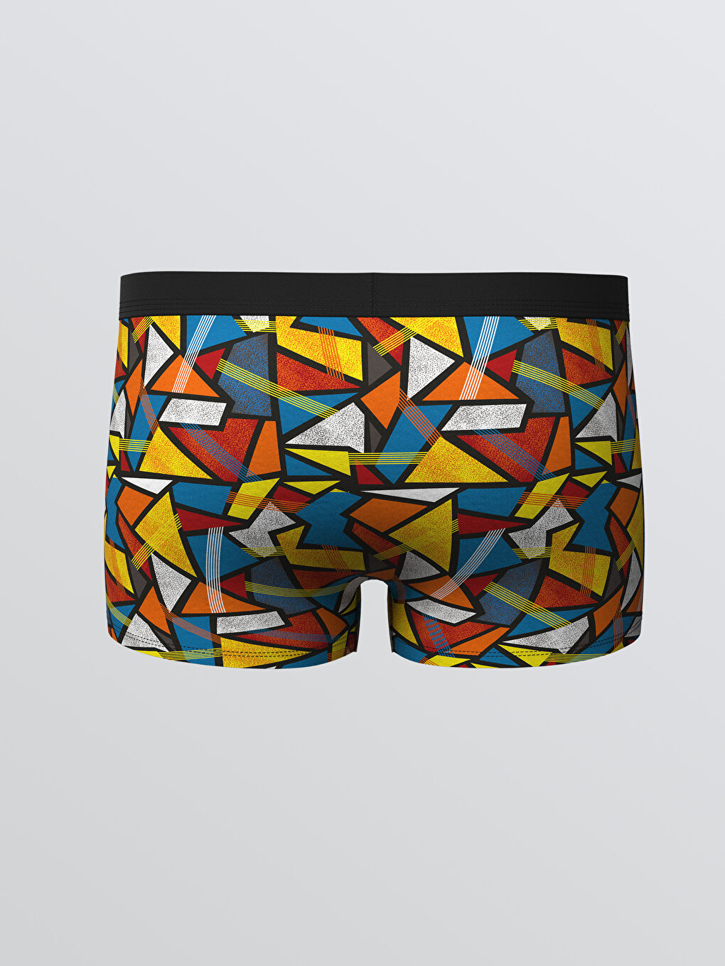 Siyah Standart Kalıp Pamuklu Esnek Erkek Boxer-1