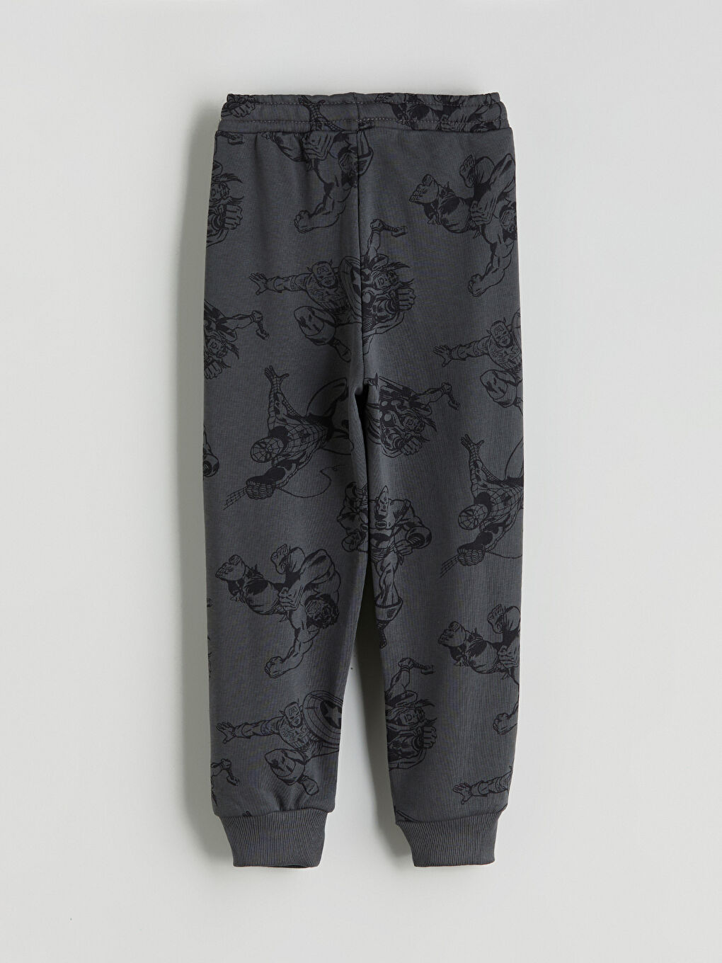 Gri Beli Lastikli Spider-Man Baskılı Erkek Çocuk Jogger Eşofman Altı-2